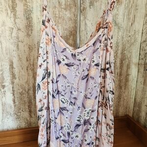 Floral Print Dress with Spaghetti Straps